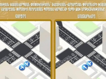 Изменение организации дорожного движения на пересечении улиц Аветисяна-Вагаршяна