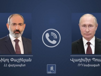 Путин провёл телефонный разговор с Пашиняном...