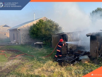 Հրդեհ՝ Սպանդարյան գյուղում