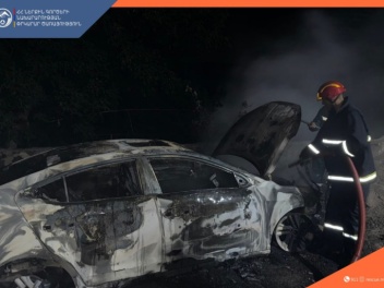 Բջնի գյուղում մեքենա է այրվել