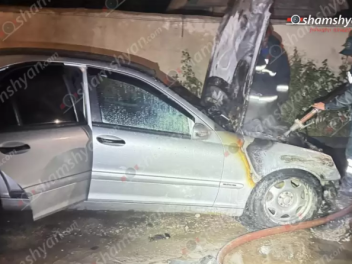 Մարտունիում հրդեհ է բռնկվել «Mercedes»-ում