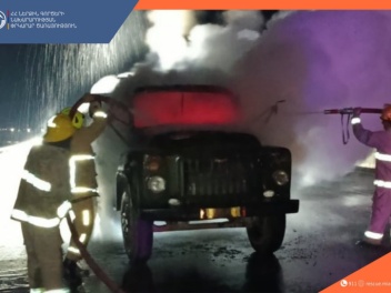 Մասիս-Այնթապ ճանապարհին այրվել է «ZIL» բեռնատ...