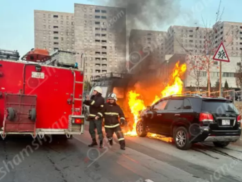 Երևանում «Kia» ավտոմեքենա է այրվել