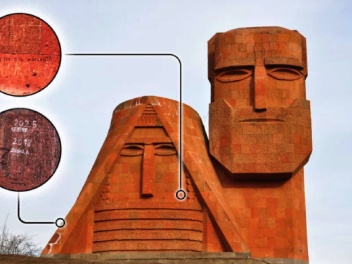 Արցախի խորհրդանիշ «Մենք ենք մեր սարերը» («Տատիկ-պապիկ») արձանն Ադրբեջանի կողմից վանդալիզմի է ենթարկվել