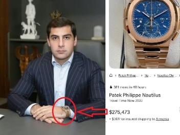 250 հազար դոլարանոց ժամացույց․ ՔՊ-ական մարզպե...