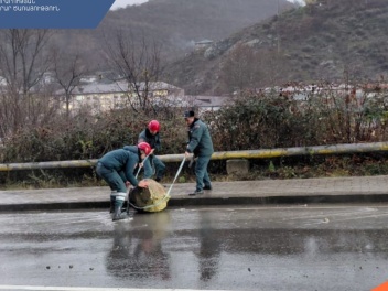 Քարաթափում Կապան քաղաքում