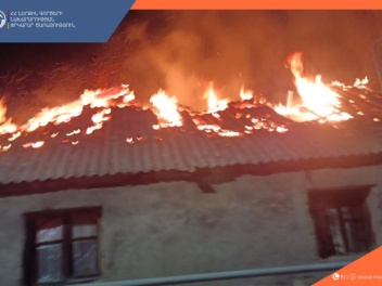 Օձուն գյուղում այրվել է անասնագոմ