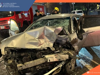 Երևանի Խանջյան փողոցում բախվել է 4 ավտոմեքենա