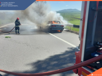 Չայնիի ոլորաններում ավտոմեքենա է այրվել