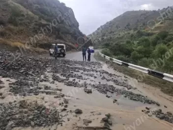 Եղեգիս-Հերմոն ավտոճանապարհին հորդառատ անձրևի...