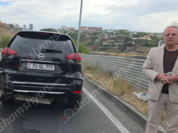 Երևանում «Nissan Tiida»-ն բախվել է «Nissan Ro...