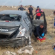 Կոտայքի մարզում «Nissan»-ը բախվել է քարերին ու հողաթմբերին և հայտնվել դաշտում